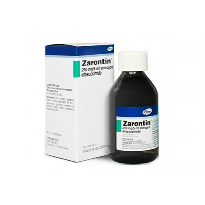 Zarontin 250 mg / 5 mL ( Ethosuximide ) 200 mL syrup